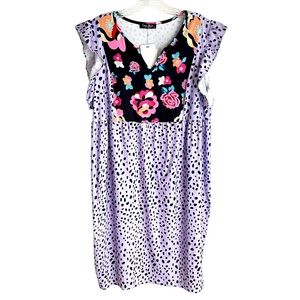 Coeur de Vague Designed in France NWT Midi Ruffled Sleeve Dress Size Medium